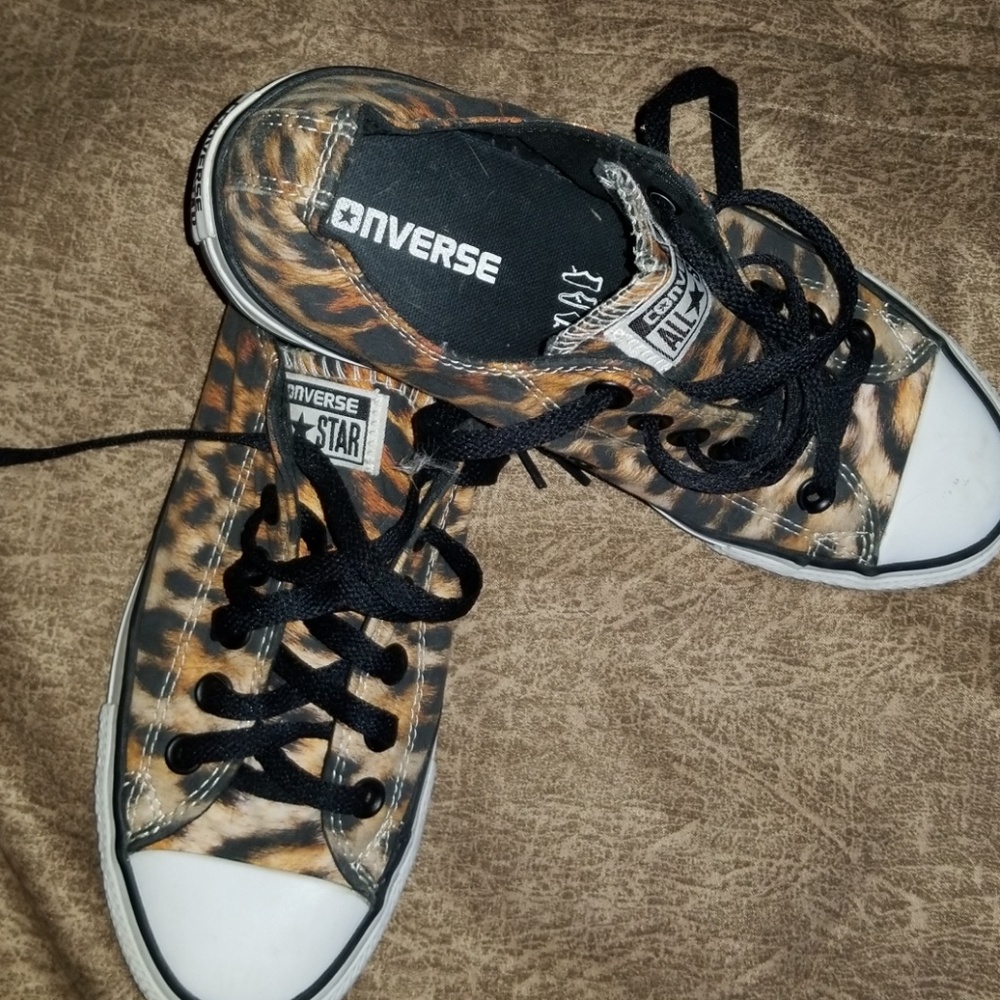 Tiger print converse  make offer